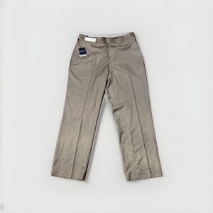 Stafford Essentials Classic Fit Khaki Dress Pants Cuff Hem Mens 36x30